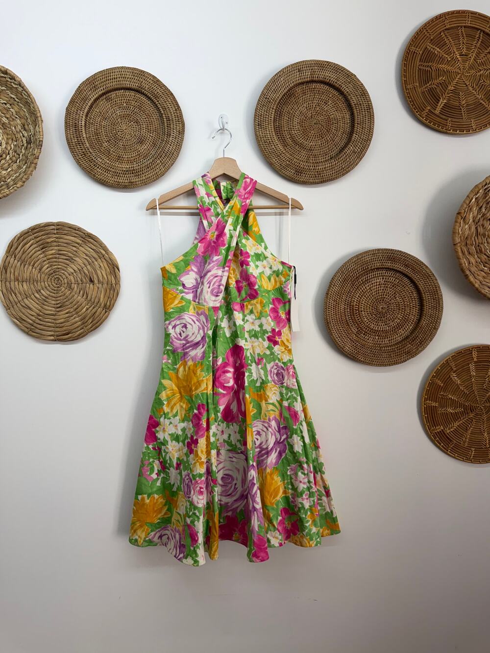 NEW Vicky Tiel Floral Mini Dress Medium